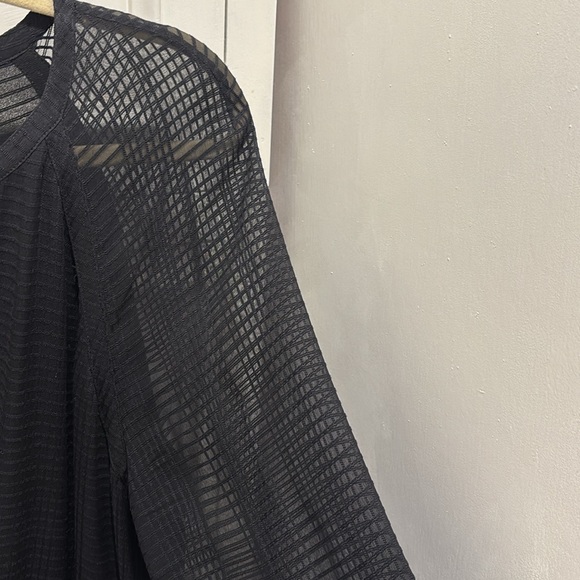 Tory Burch black tiered cinch tie tassel dress - size 14 - Picture 6 of 11